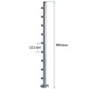 42.4mm o/d x 2.0m Upright Post-9 row*** 12mm*** Bar Holders -Grade 304 